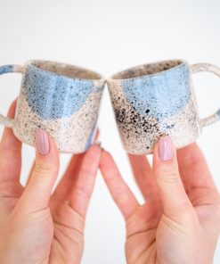 Minimal Handmade Espresso Cup Set - Contemporary Ceramic Coffee Cups, Stoneware High Quality Cups