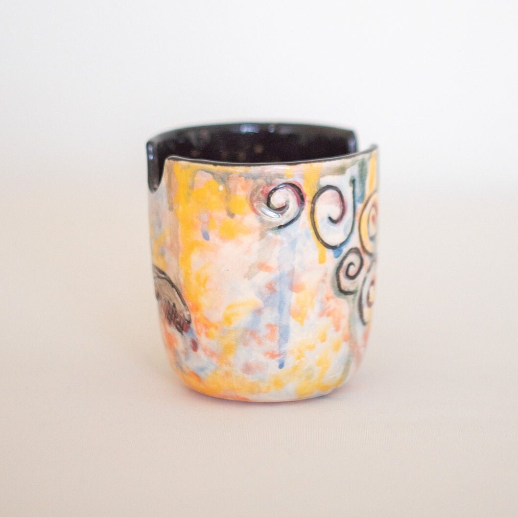 Special Design Coffee Mug/Relief Whale and Nature Pattern/Special Gift/Gift for Her/Special Drinkware