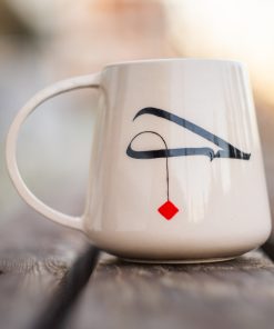 Pottery Mug - Ceramic Coffee Mug, Handmade Mug, Anniversary Gift, Arabic Calligraphy, Love Gift