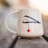 Pottery Mug - Ceramic Coffee Mug, Handmade Mug, Anniversary Gift, Arabic Calligraphy, Love Gift