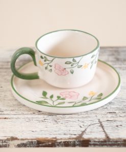 Espresso Cup, Vintage Decor Coffee Cup, Coffee Cup and Saucer, Double Espresso Cup Set