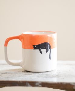 Lazy Cat Coffee Mug - Funny and Cute Ceramic Cup for Cat Lovers