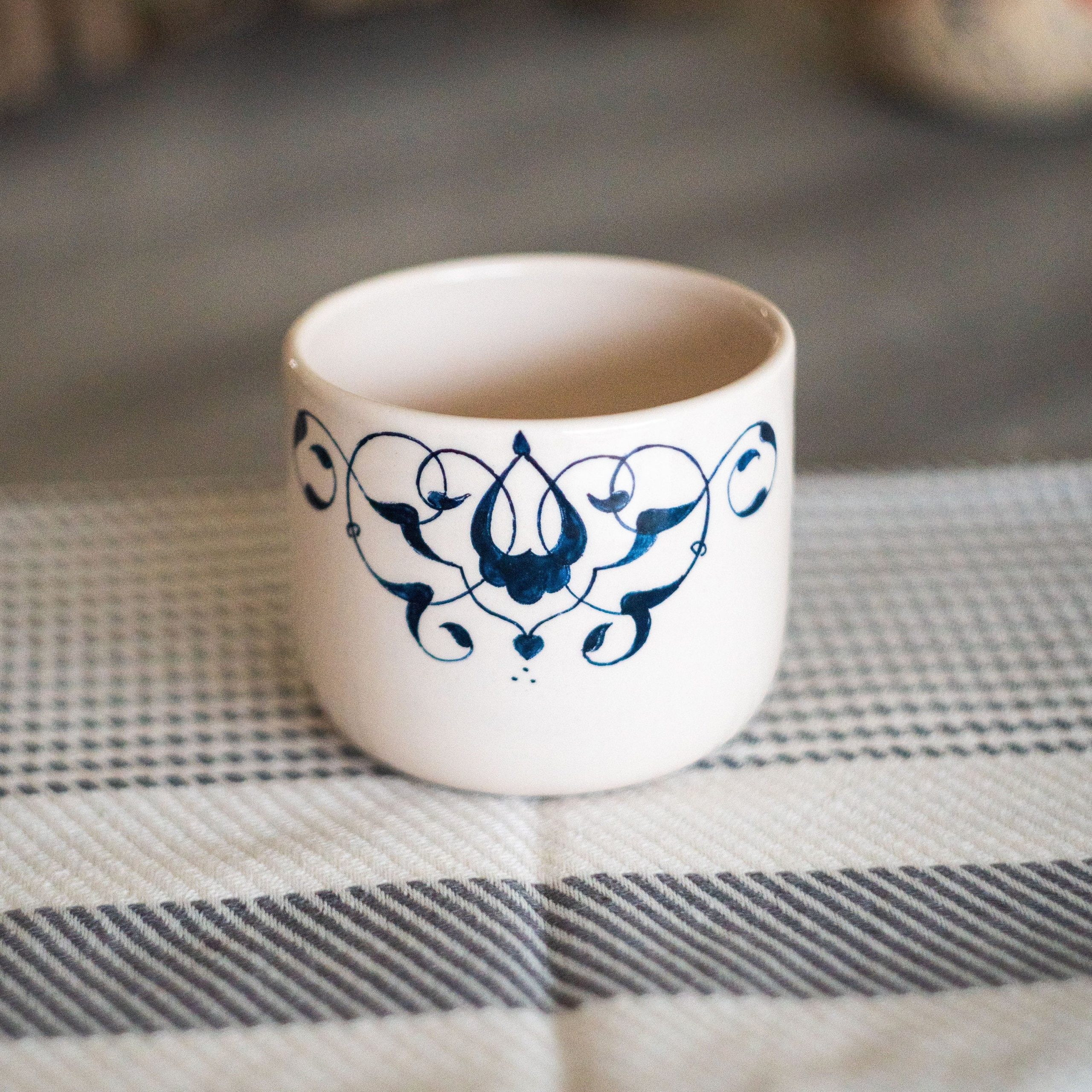Rumi Patterned Handmade Coffee Mug - Unique Islamic Design, Spiritual Drinkware