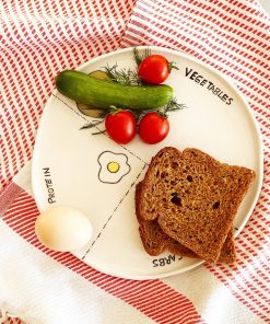 Diet Plate - Healthy Meal Serving Plate | Portion Control and Balanced Eating, 25 cm Segmented Meal Plate