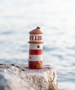 Lighthouse Ceramic Candle Holder, Autumn Home Decor