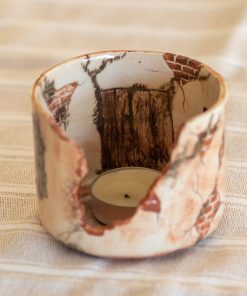 Rustic House Candleholder - Authentic Tealight Holder for Cozy Home Decor - Wrecks Ruin House, Halloween Gift Idea