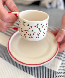 Cherry Mug, Espresso Cup, Handmade Coffee Cup, Turkish Coffee Cup