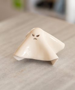 Spooky Gift, Ghost Candle Holder, Handmade Ceramic Ghost Incense Burner, Housewarming Gift