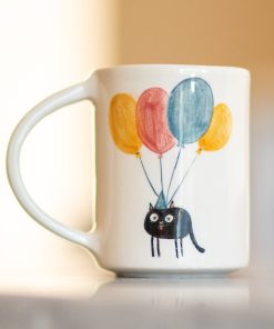 Black Cat Mug, Funny Coffee Mug, Cat Mom Gift Idea - Playful Ceramic Cup for Cat Lovers