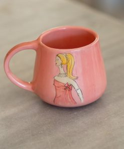 Pink Handmade Coffee Mug - Charming Ceramic Mug for Movie Lovers