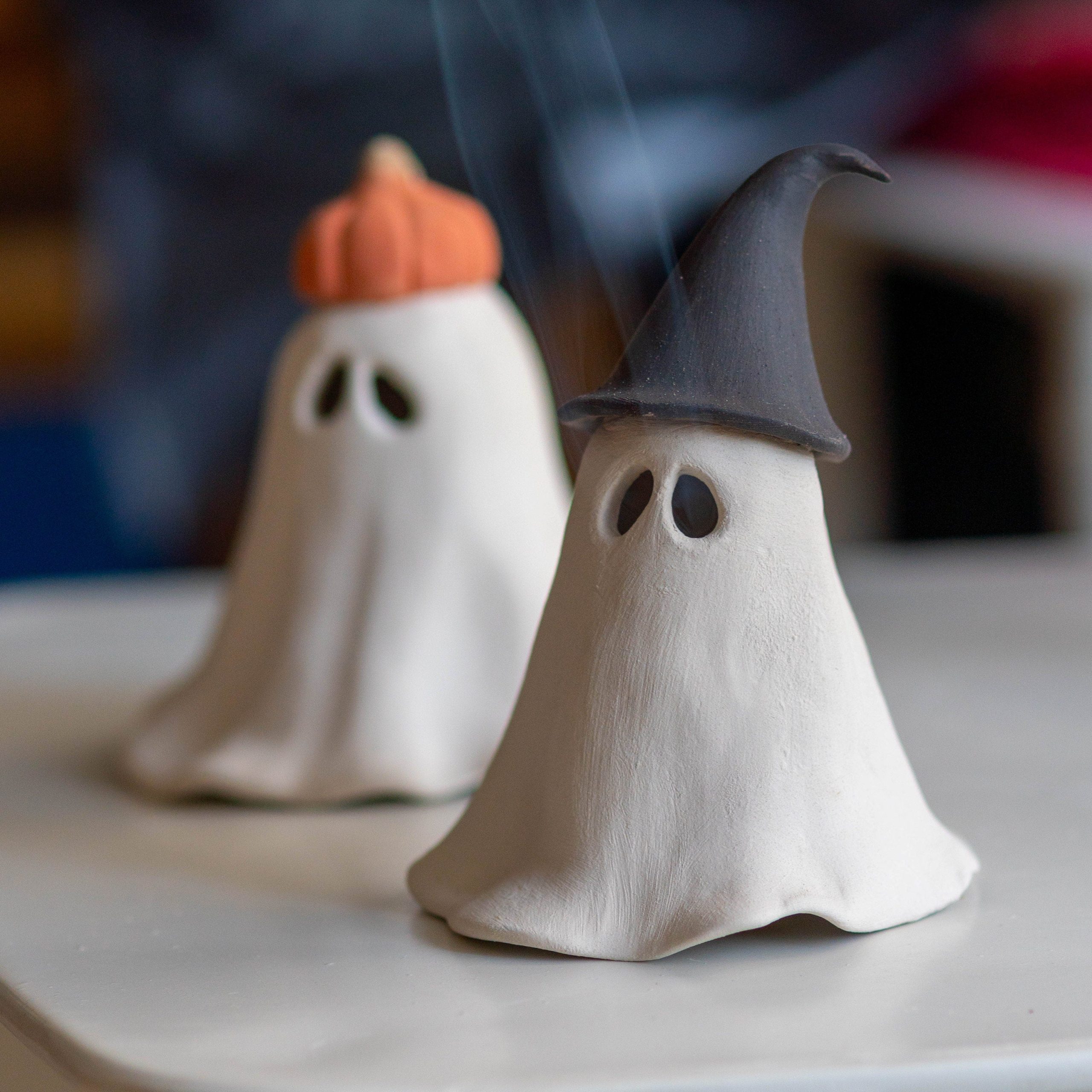 Ghost Incense Holder, Halloween Ghost Decor Idea, Halloween Candle Holder, Ghost Incense Burner