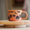 Halloween Mug, Handmade Halloween Gift, Pumpkin Mug