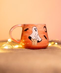Halloween Mug, Handmade Funny Halloween Coffee Cup, Sexy Halloween Ghost Mug