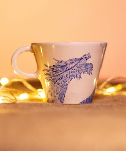 Dragon, Ceramic Mug, Handmade and Hand-Painted, Authentic Handmade Pottery