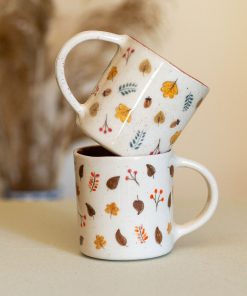 Fall Mug Set, Pumpkin Spice Mug, Handmade Ceramic Mug Set | Set of 2