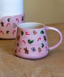 Christmas Mug, Pottery Coffee Mug, New Year Gift