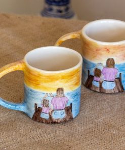 Mommy and Me Mother and Daughter Mug, Ceramic Coffee Mug Set, Handmade Gift