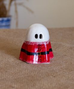 Ghost Incense Burner Christmas, Handmade Ceramic Tea light Holder, Santa Christmas Gift