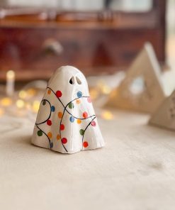 Christmas Decor Tea Light Holder, Ghost Incense Holder, Handmade Holiday Gift
