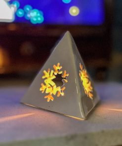 Christmas Home Decor Tea Light Holder, Handmade Christmas Gift, Snowflake Decorated Candle Holder