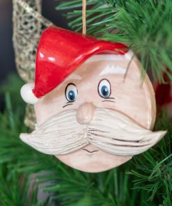 Christmas Tree Ornament - Santa Claus Decor, Handmade Christmas Home Decor