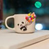 Panda Bear Cute Coffee Mug, Pottery Mug, Hot Chocolate Mug