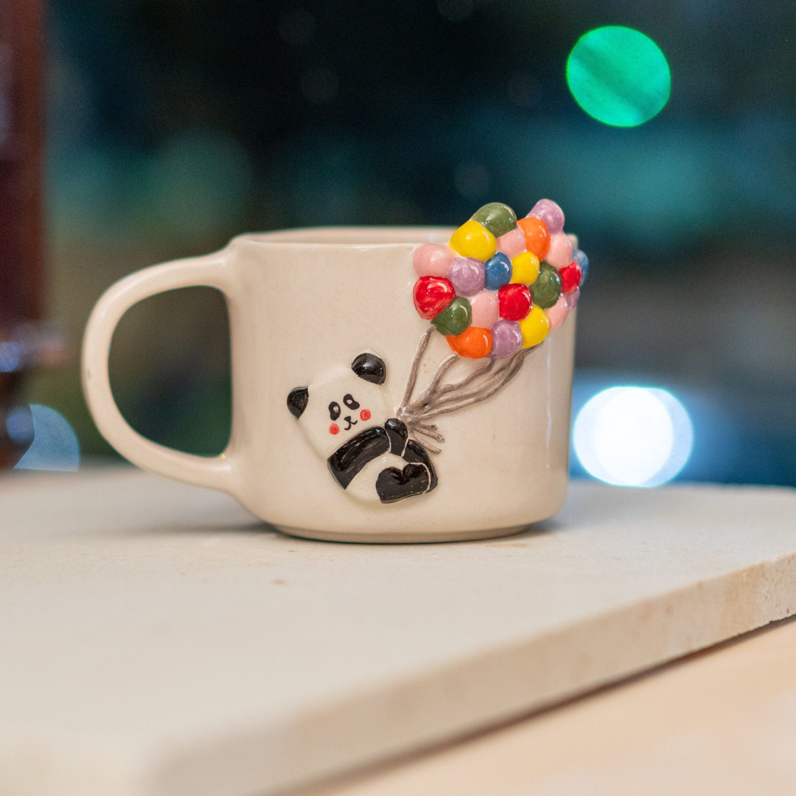 Panda Bear Cute Coffee Mug, Pottery Mug, Hot Chocolate Mug