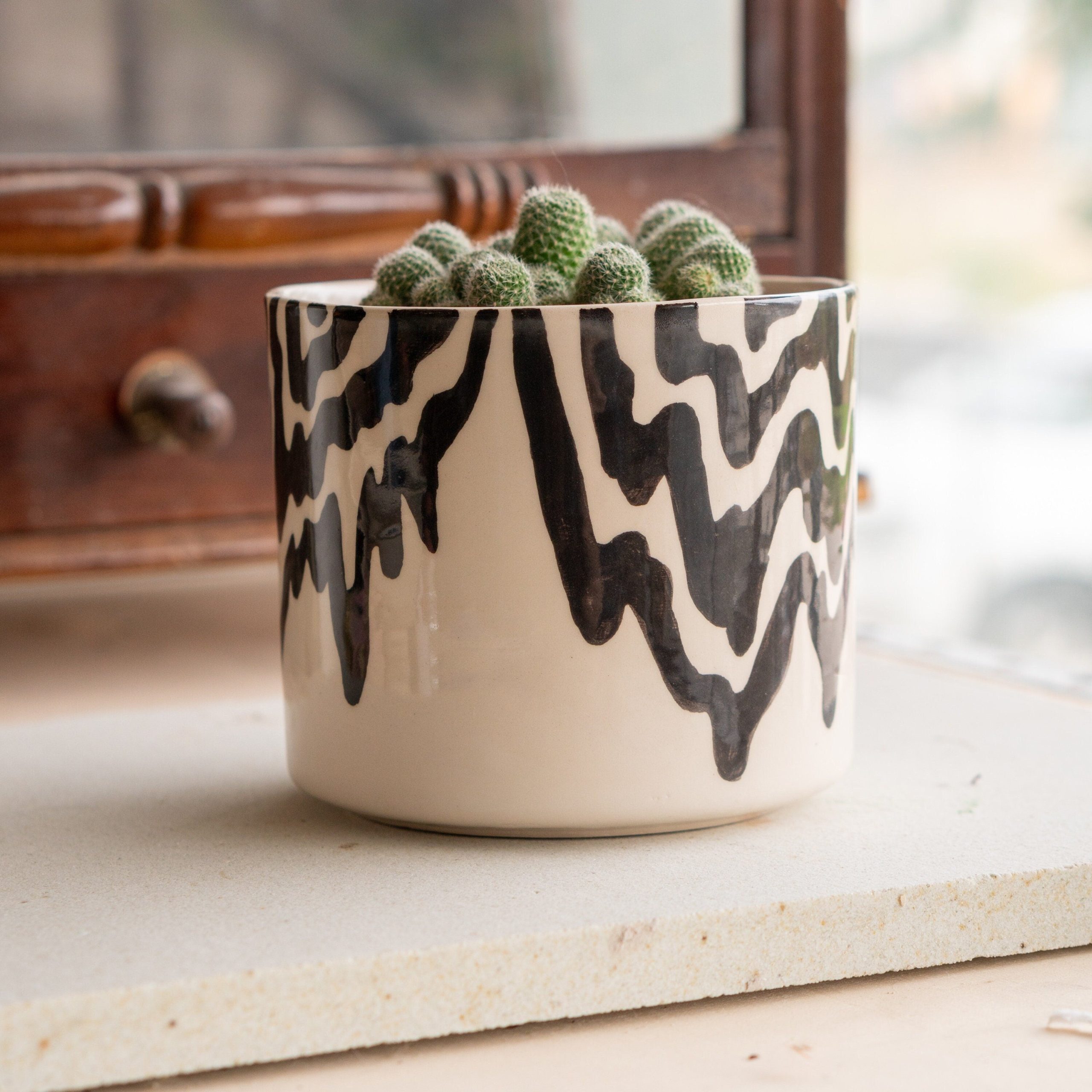 Unique Flower Pot - Ceramic Indoor Planter, Unique Home Decor, Cute Planter