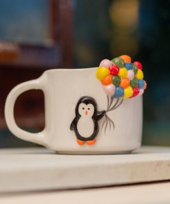 Cute Coffee Mug - Handmade Pottery, Cute Penguin, Unique Holiday Gift