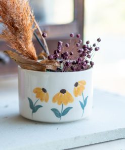 Unique Planter Daisy Flower Pot, Handmade Ceramic Indoor Planter