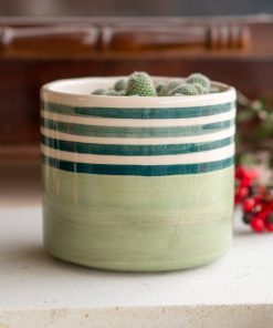 Pottery Flower Pot - Handmade Indoor Planter, Ceramic Succulent Planter