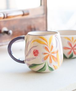 Blossom Mug - Vibrant Colorful Ceramic Mug, Handmade Pottery Mug, Unique Gift Idea for Coffee & Tea Lovers