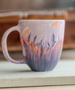 Lavender Garden Coffee Mug - Ceramic Coffee Mug, Floral Tea Cup, Artisan Mug