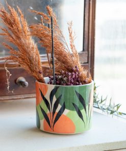 Handmade Ceramic Cute Planter: Vibrant Modern Design, Decorative Tabletop Accessory, Multipurpose Ceramic Pot, Indoor Planter
