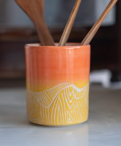 Kitchen Utensil Holder - Pencil Holder, Handmade Ceramic Kitchen Decor, Toothbrush Holder, Home Gift for Mom