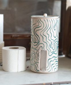 Toilet Paper Holder, Freestanding TP Holder, Handmade Bathroom Decor