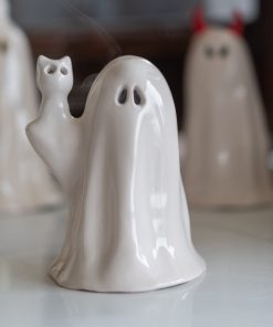 Ghost Incense Holder - Cat Incense Burner, Funny Home Decor, Spooky Home Decor