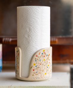 Paper Towel Holder - Rustic Kitchen Decor, Ceramic Towel Rack, Unique Holiday Gift