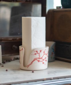 Paper Towel Holder - Towel Rack, Floral Kitchen Decor, Handmade Home Decor, Bathroom Decor, Toilet Paper Holder