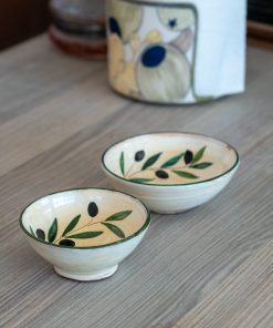 Olive Dish Set - Handmade Breakfast Bowl, Ceramic Pottery Plate, Housewarming Gift, Plate Set