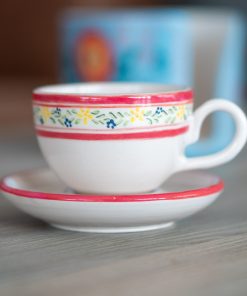 Handmade Espresso Cup - Ceramic Coffee Cup, Coffee Mug, Flower Decorated Mug, Flower Drinkware, Mom Gift