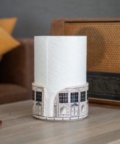 Paper Towel Holder - Towel Rack, City-Sketch Paper Roll Holder, Rustic Kitchen Decor, Handmade Home Decor