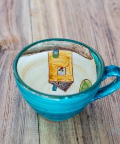Cute Mug - Kid's Art Ceramic Mug, Handmade Coffee Mug, Pottery Mug, Cute Gift