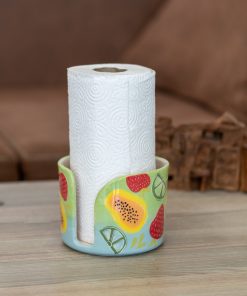 Ceramic Paper Towel Holder - Fruit Decor, Colorful Kitchen Decor, Toilet Paper Holder