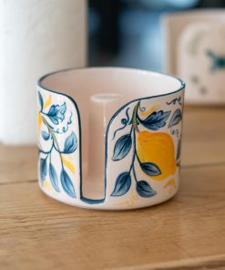 Toilet Paper Holder - Lemon Tree Decor, Toilet Roll Holder, Handmade Ceramic Toilet Paper Stand
