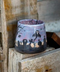 Spooky Mug, Halloween Gothic Mug, Ceramic Large Mug, Handmade Coffee Mug