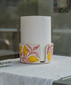 Handmade Ceramic Lemon Paper Towel Holder: Kitchen Decor