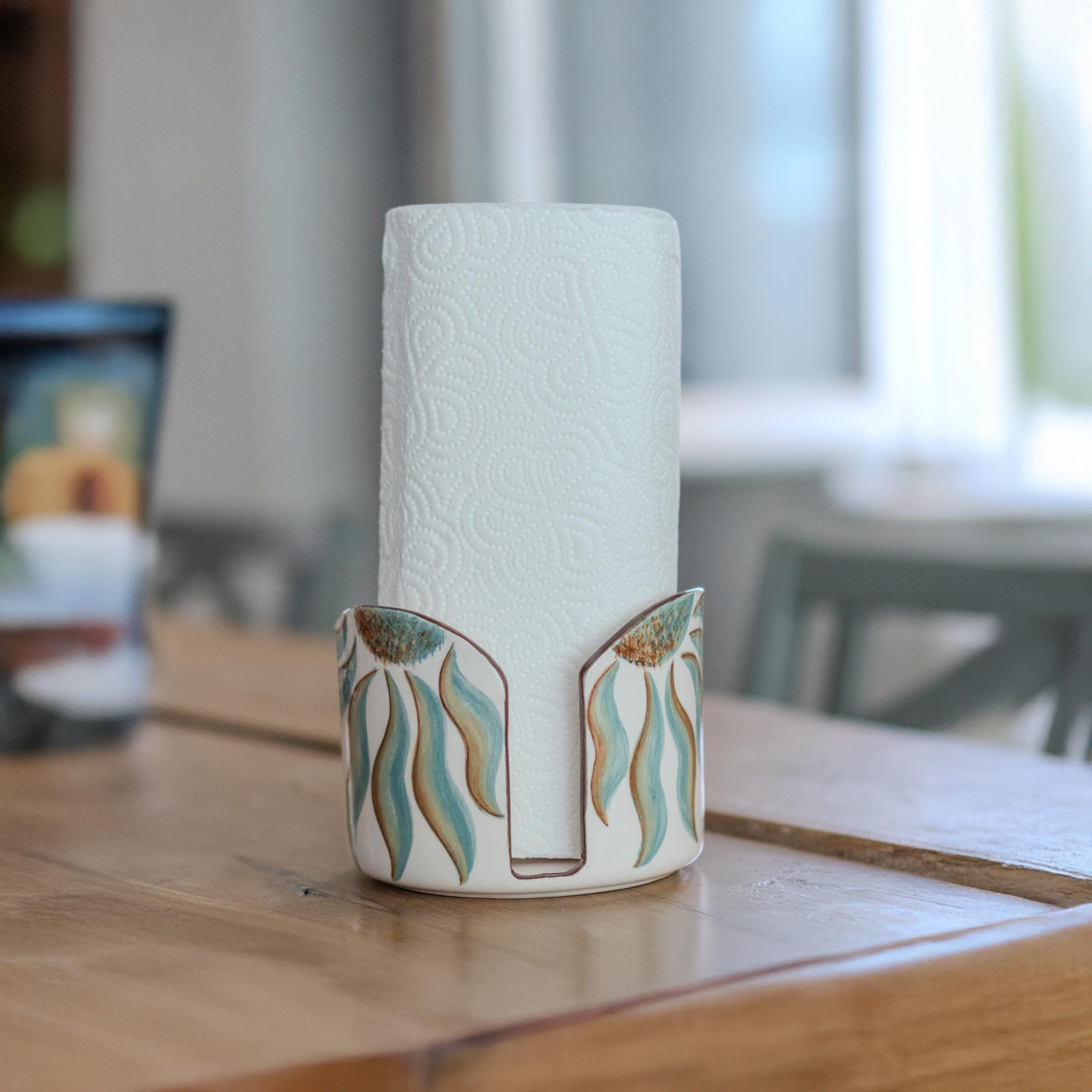 Ceramic Paper Towel Holder - Summer Decor, Kitchen Roll Holder, Bathroom Decor, Toilet Paper Holder
