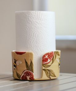 Handmade Ceramic Pomegranate Paper Towel Holder: Freestanding Kitchen Decor - NO US TARIFFS