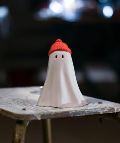 Handmade Ceramic Ghost Incense Holder: Whimsical Halloween Decor
